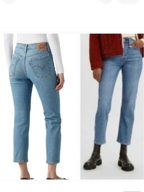 LEVI'S WEDGIE STRAIGHT JEANS BUTTON FLY 26 W